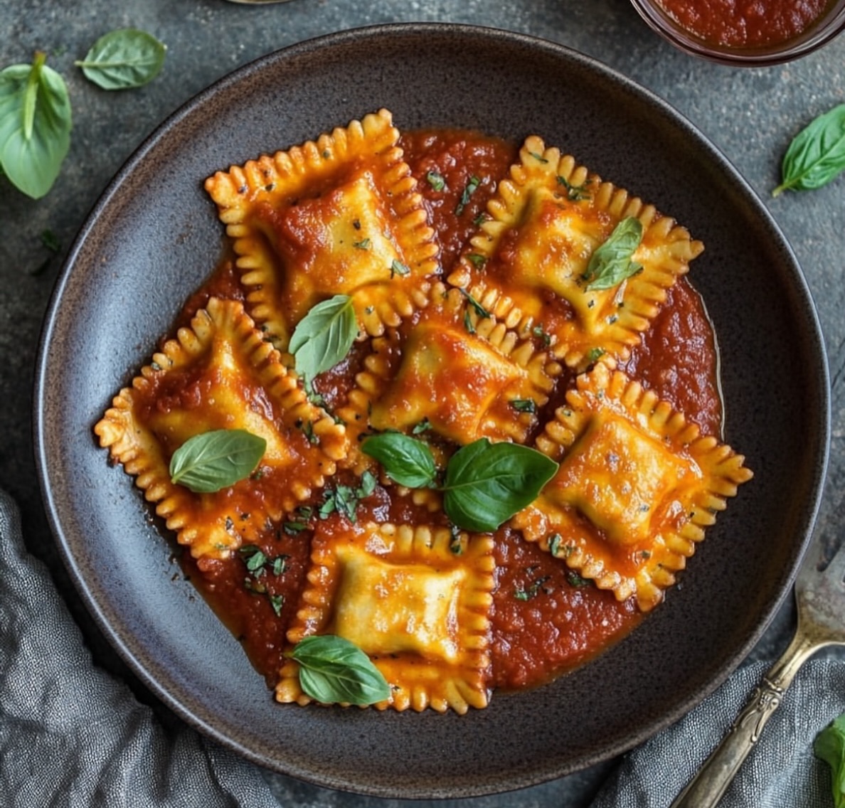 Kale and Sweet Potato Stuffed Vegan Ravioli