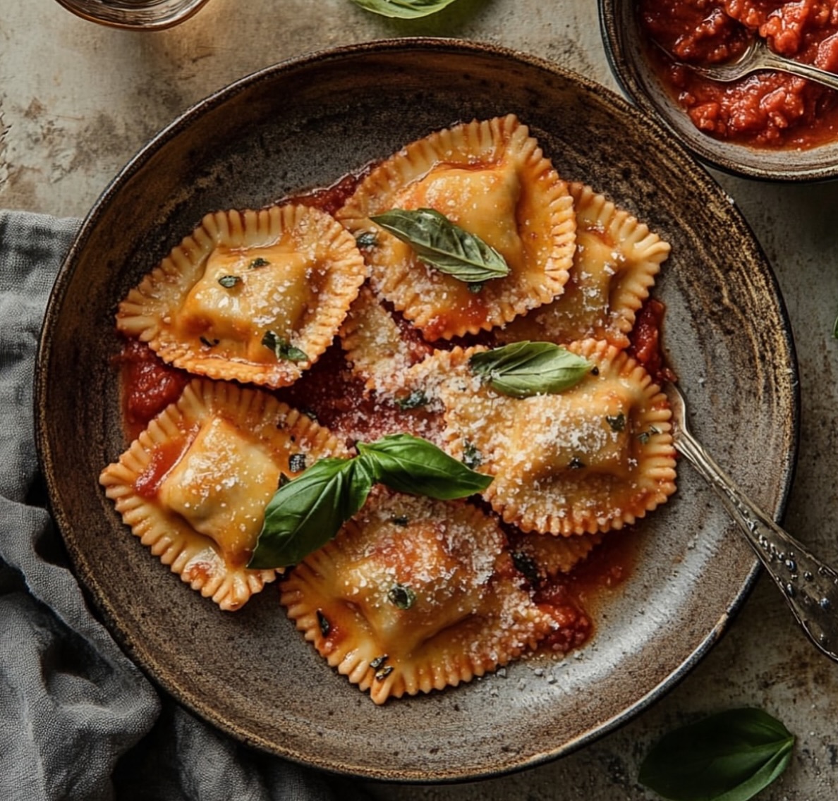 Kale and Sweet Potato Stuffed Vegan Ravioli