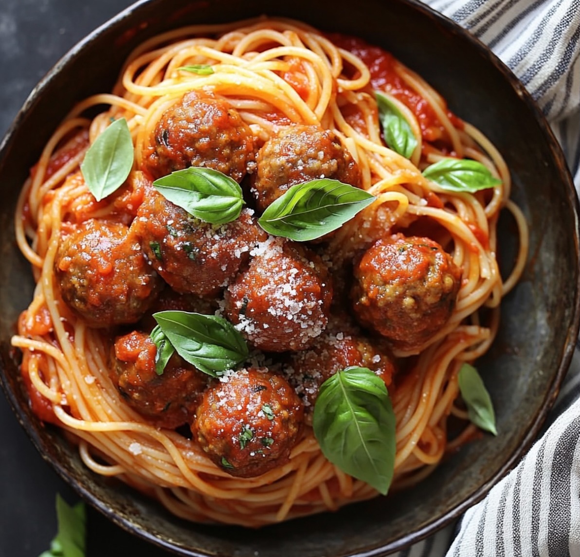Vegan Spaghetti Marinara with Lentil Balls