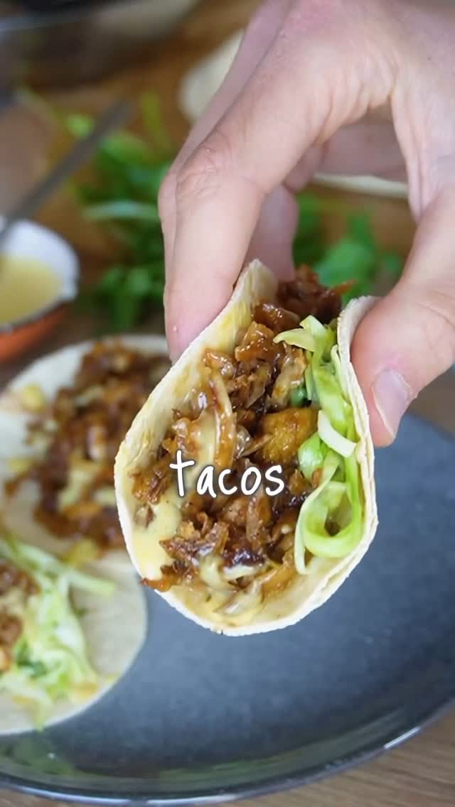 Shredded Tofu Tacos with Curried Slaw