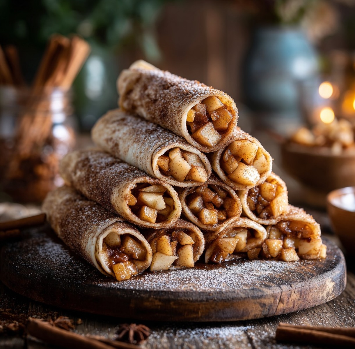Vegan Crepes with Apple Cinnamon Filling