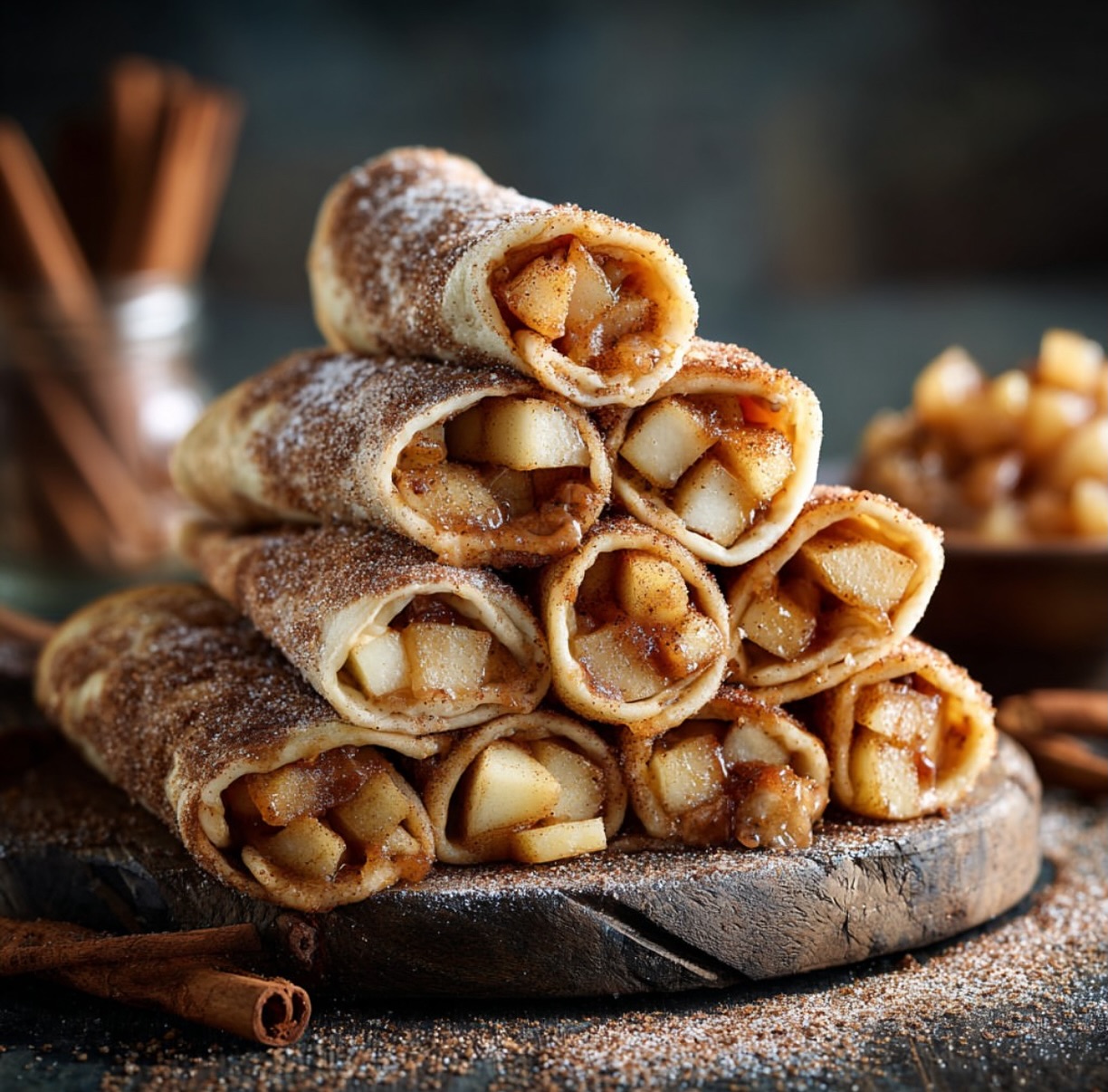 Vegan Crepes with Apple Cinnamon Filling