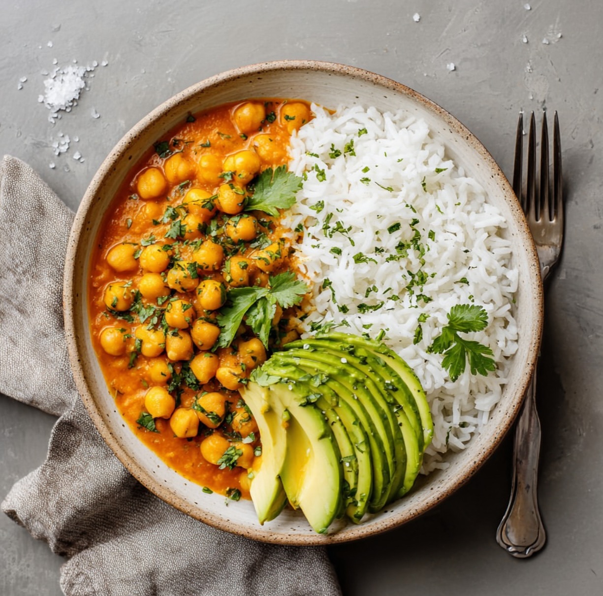 Stewed Tomato Chickpea Curry