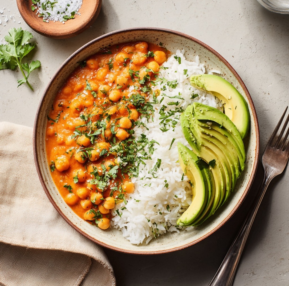 Stewed Tomato Chickpea Curry