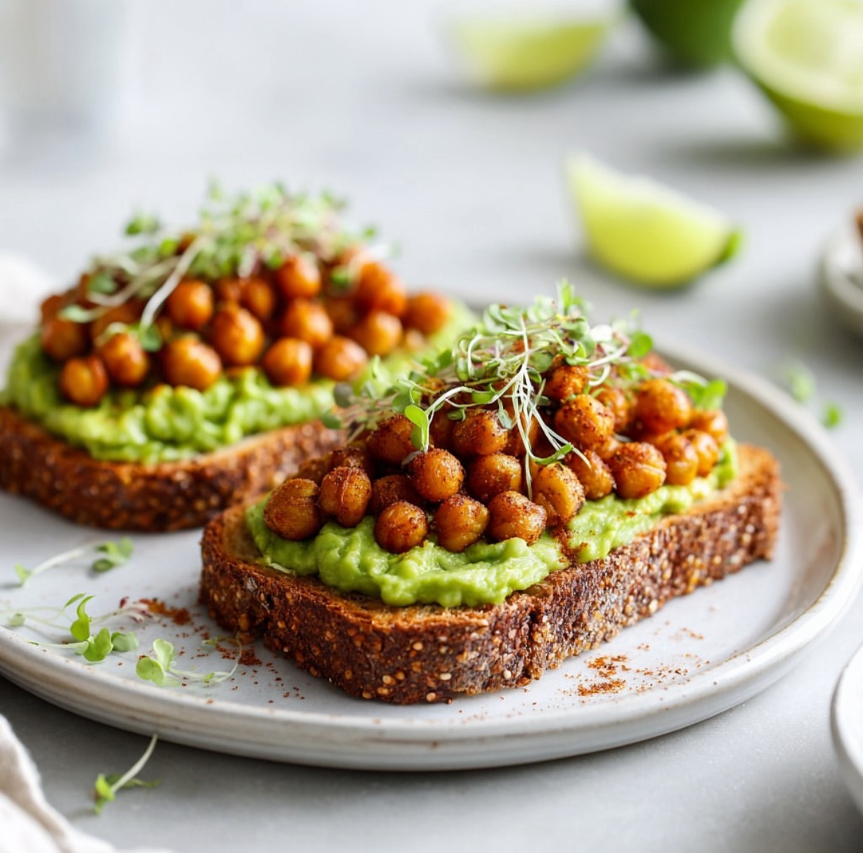 Roasted Chickpea Avocado Toast