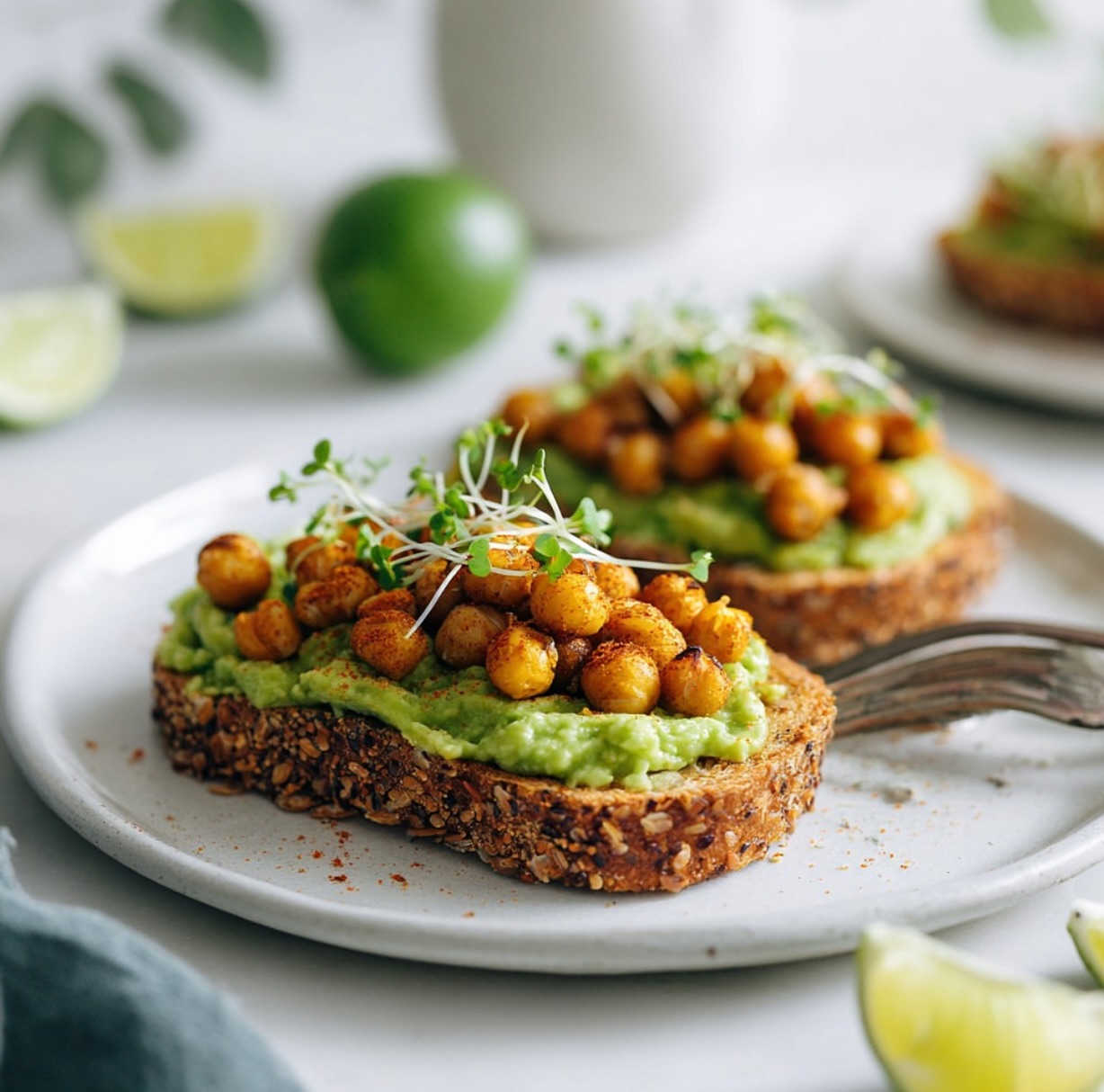 Roasted Chickpea Avocado Toast