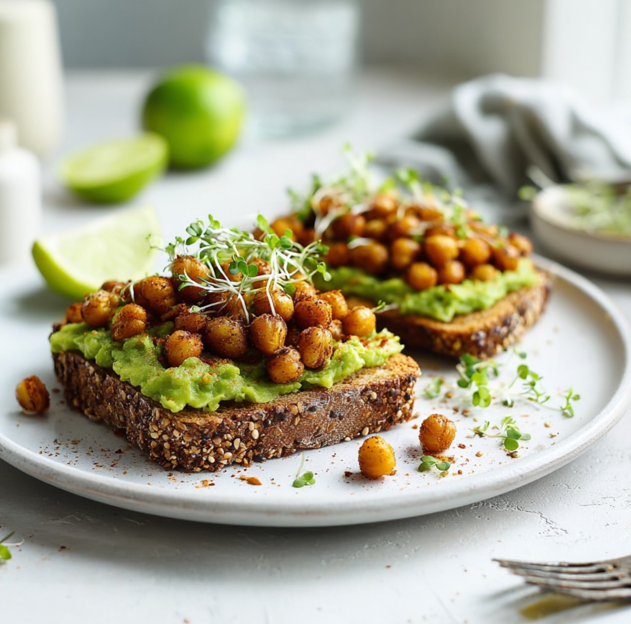 Roasted Chickpea Avocado Toast