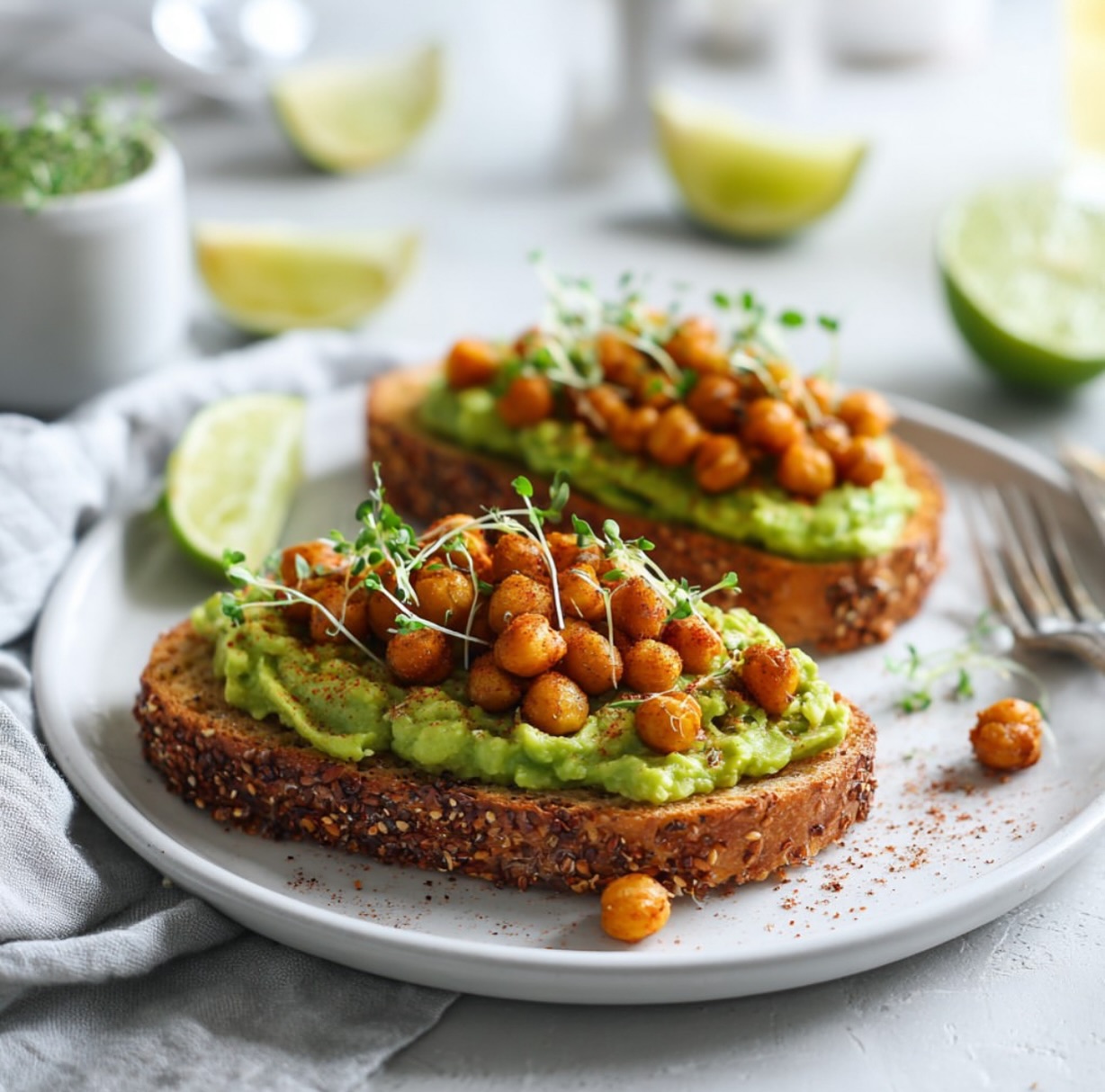 Roasted Chickpea Avocado Toast