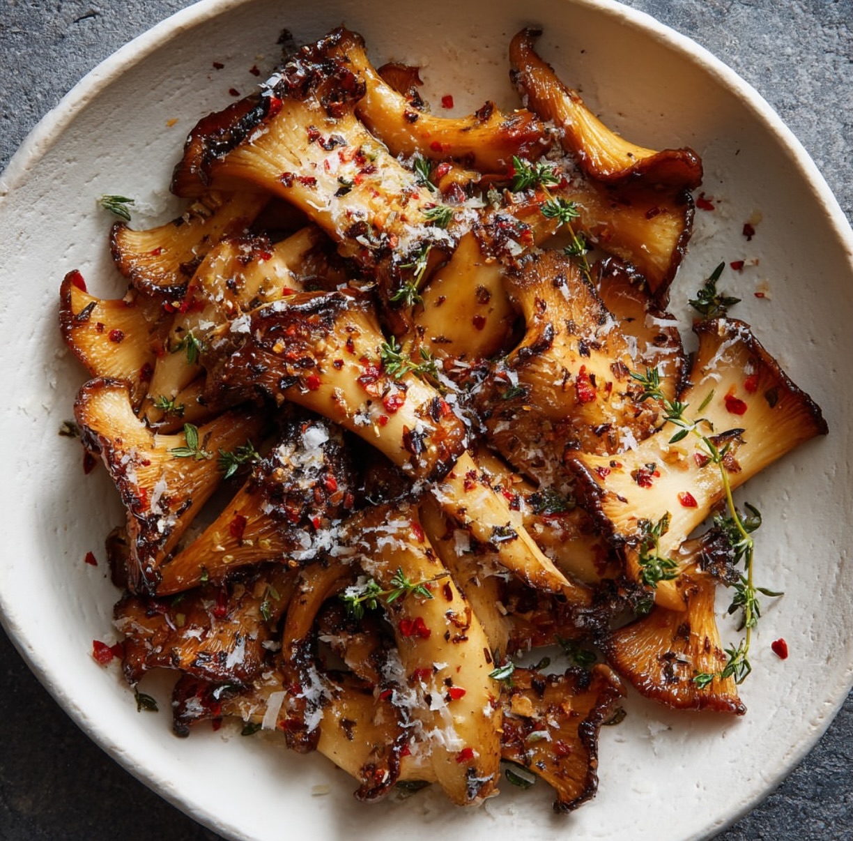 Grilled Seasoned Mushrooms with Herbs