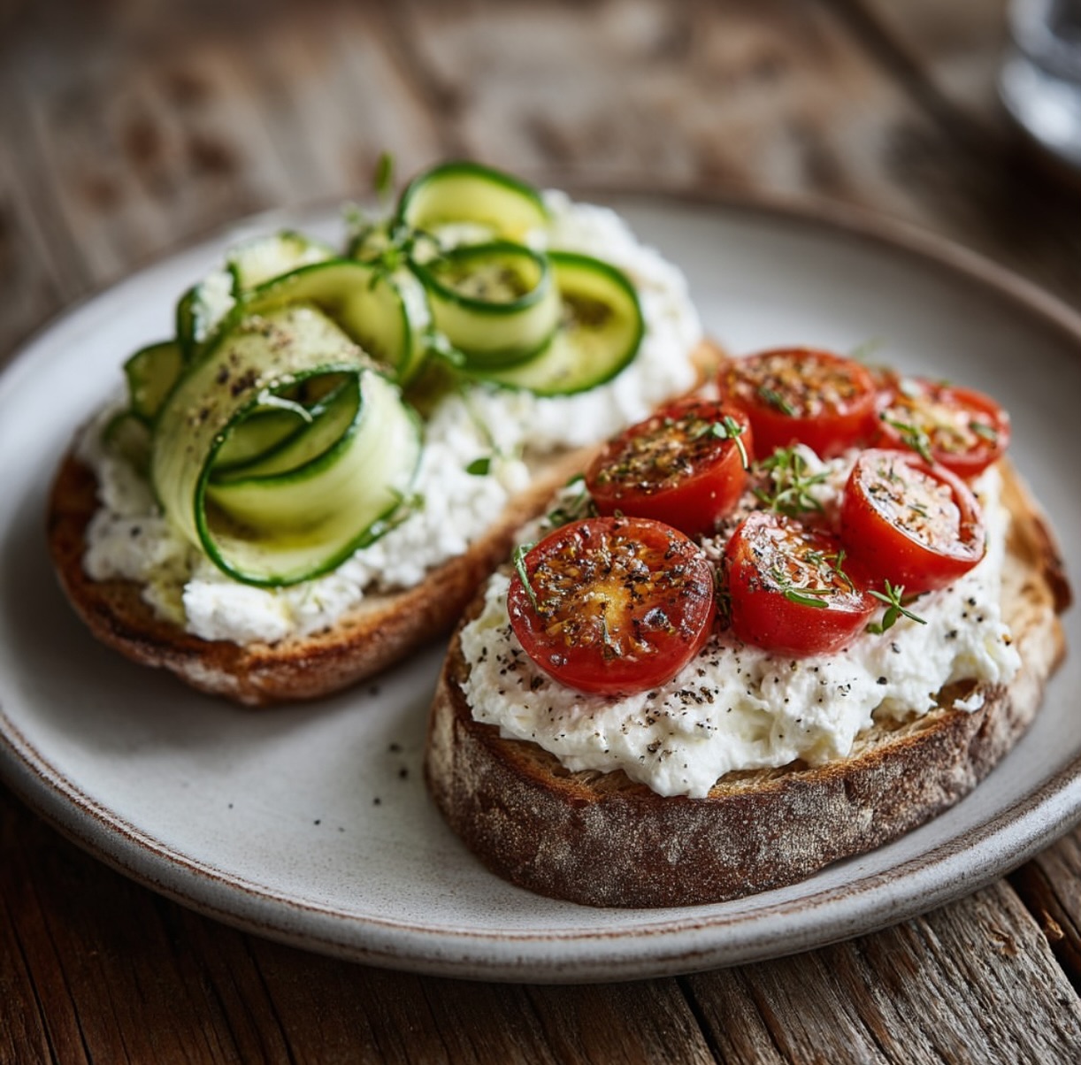 Creamy Greek-Style Cheese Toasts