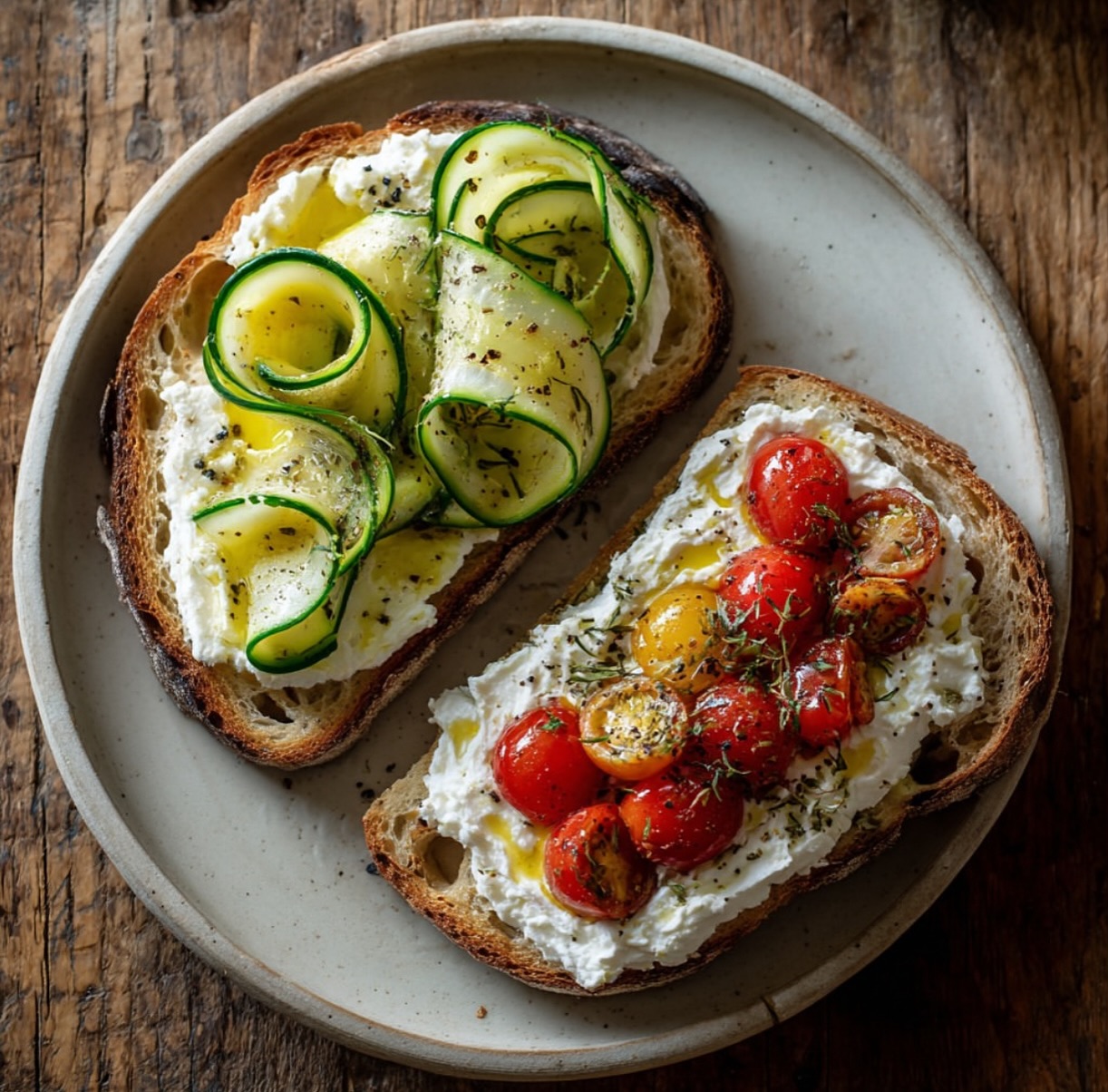 Creamy Greek-Style Cheese Toasts