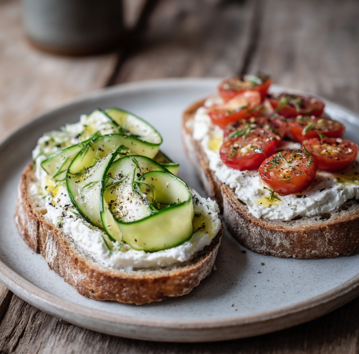 Creamy Greek-Style Cheese Toasts