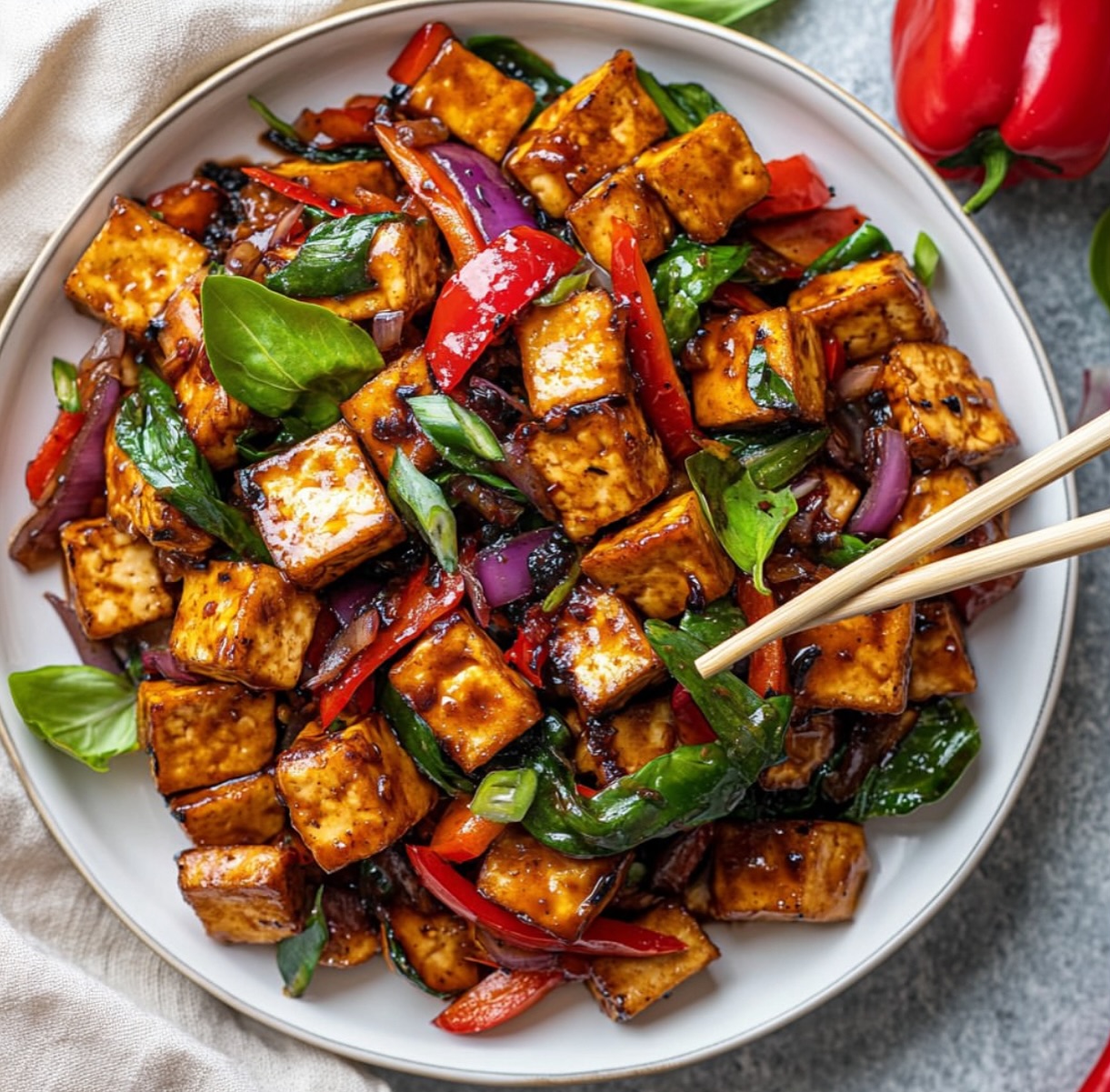 Stir-Fried Black Bean Tofu