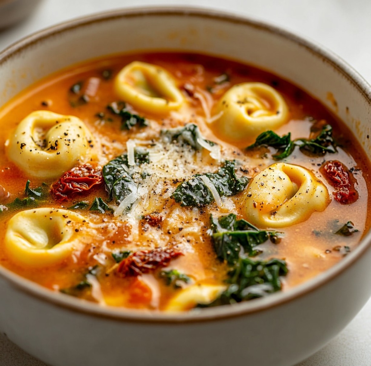 Vegan Tortellini Soup with Kale
