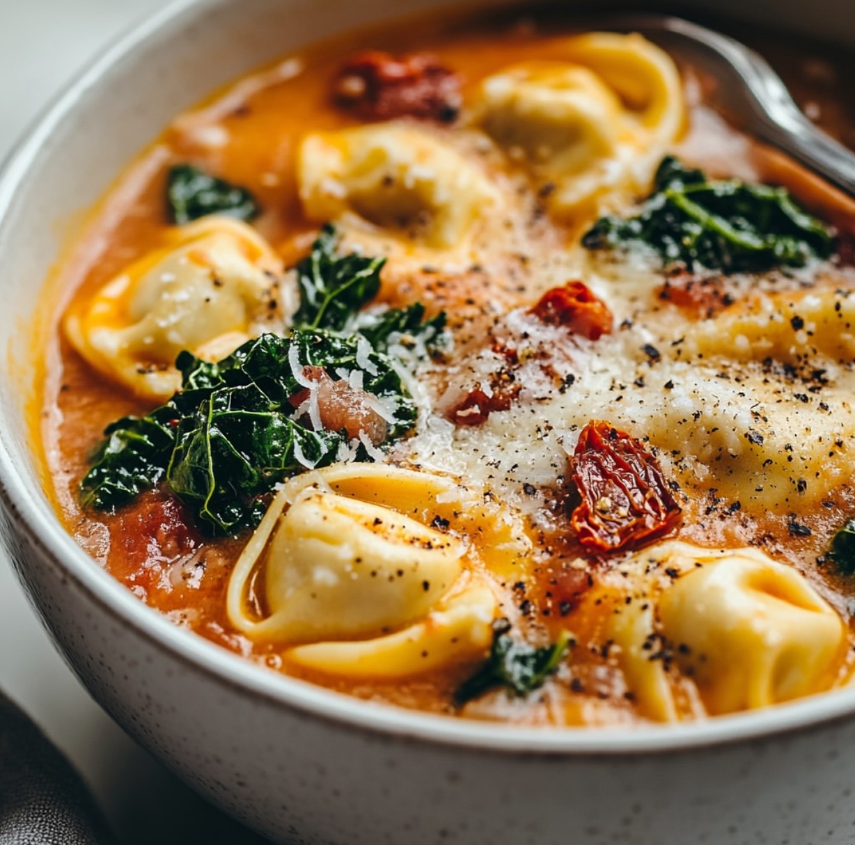 Vegan Tortellini Soup with Kale