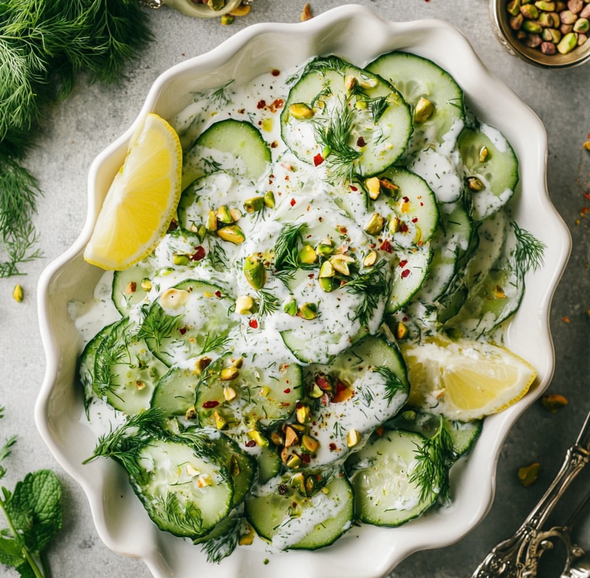 Vegan Creamy Cucumber Salad