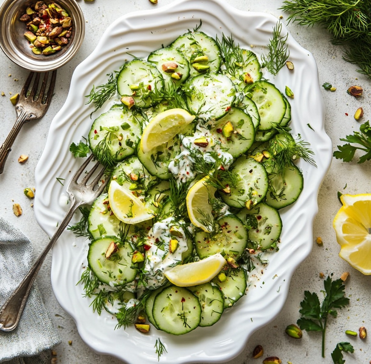 Vegan Creamy Cucumber Salad