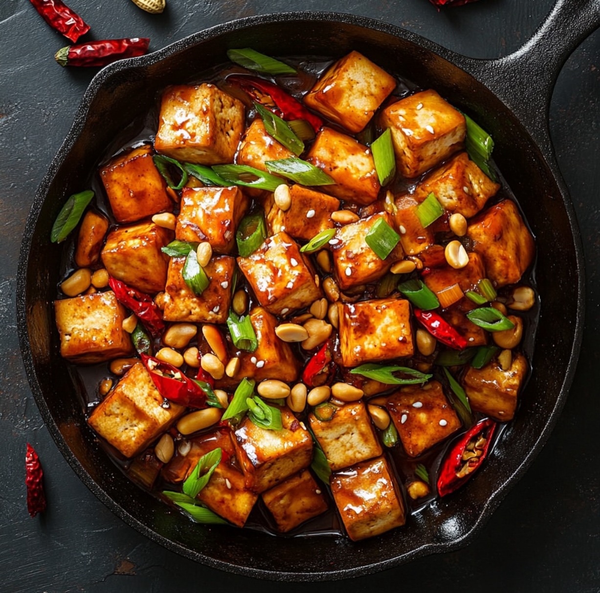 Vegan Kung Pao Tofu Stir-Fry