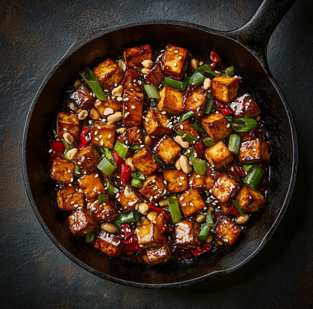 Vegan Kung Pao Tofu Stir-Fry