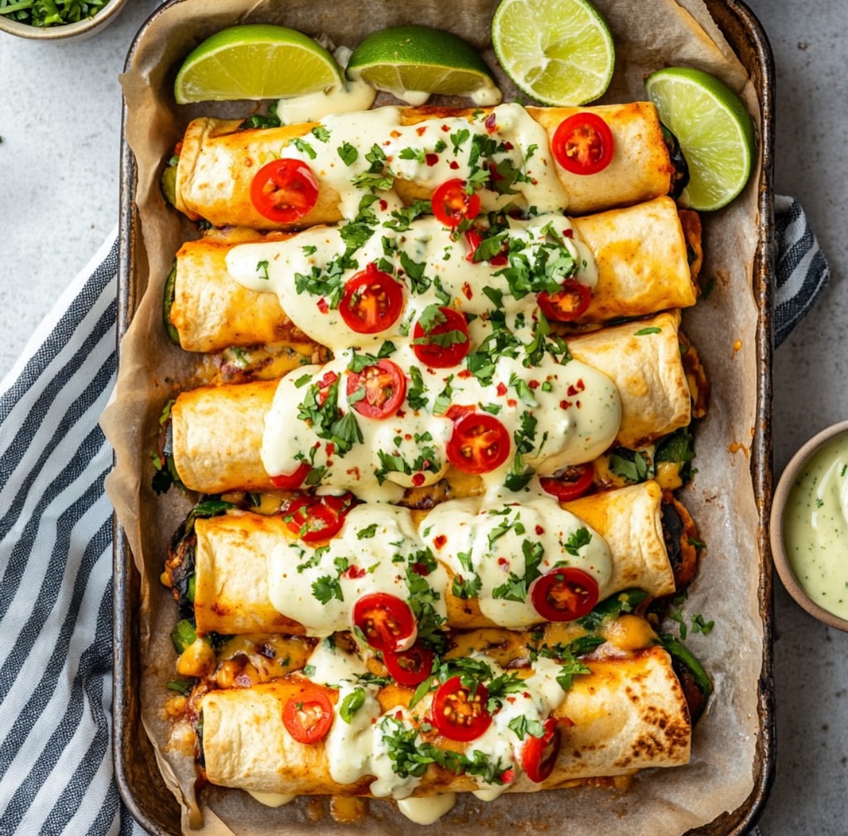 Baked Vegan Taquitos with Tofu