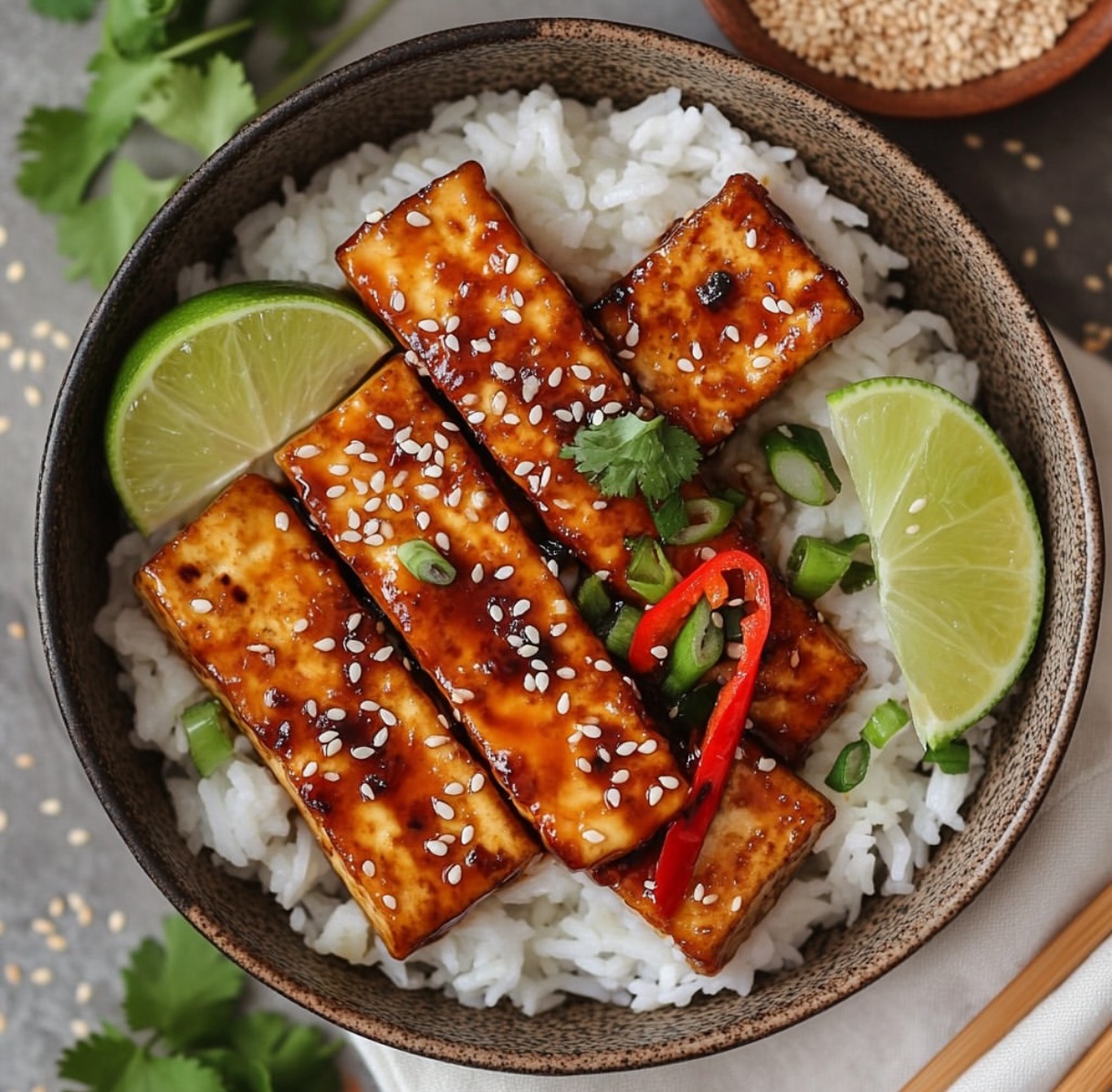 Sticky Tofu with Ginger