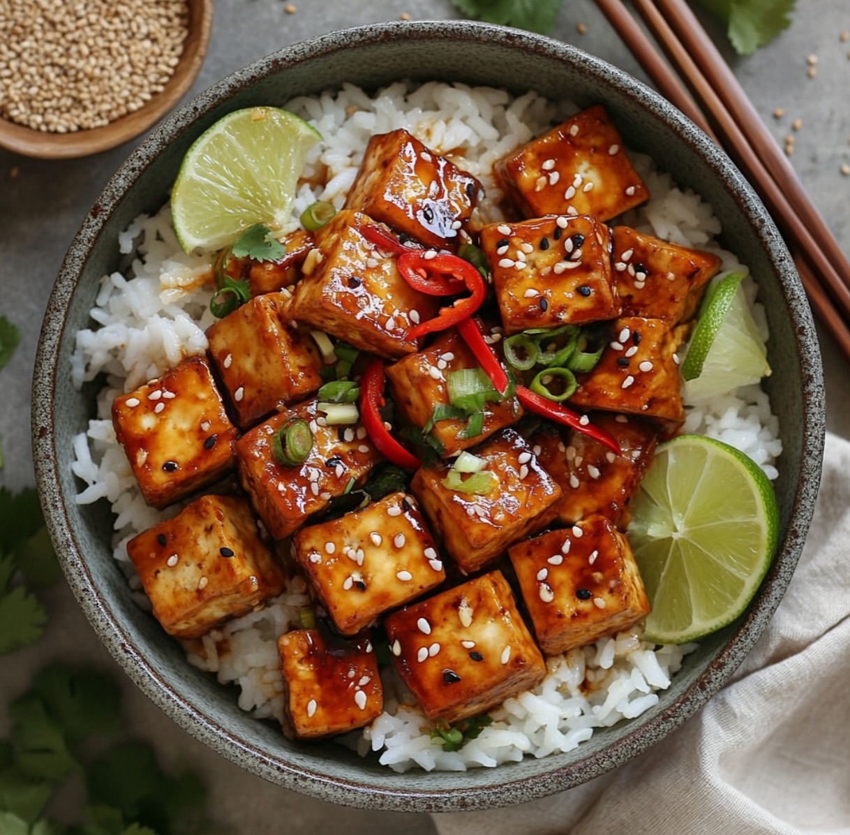 Sticky Tofu with Ginger