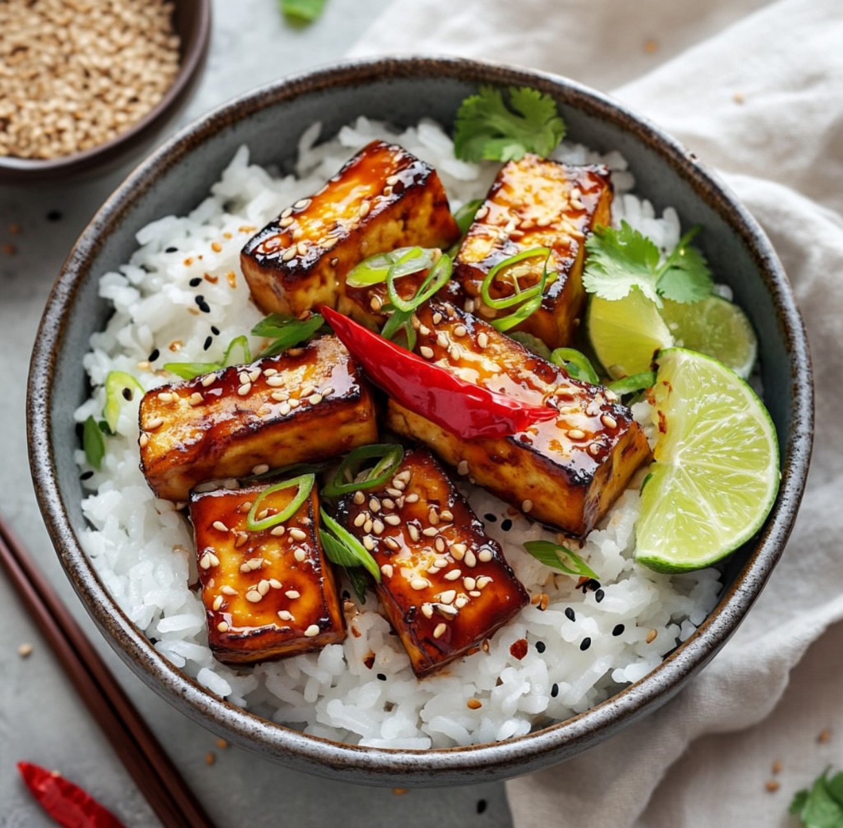Sticky Tofu with Ginger