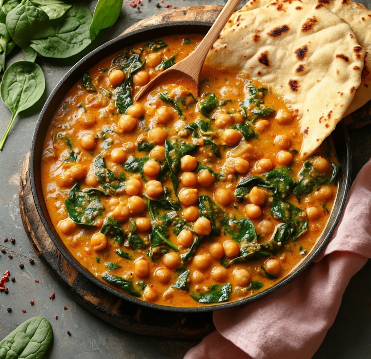Vegan Harissa Chickpeas with Roasted Tomatoes