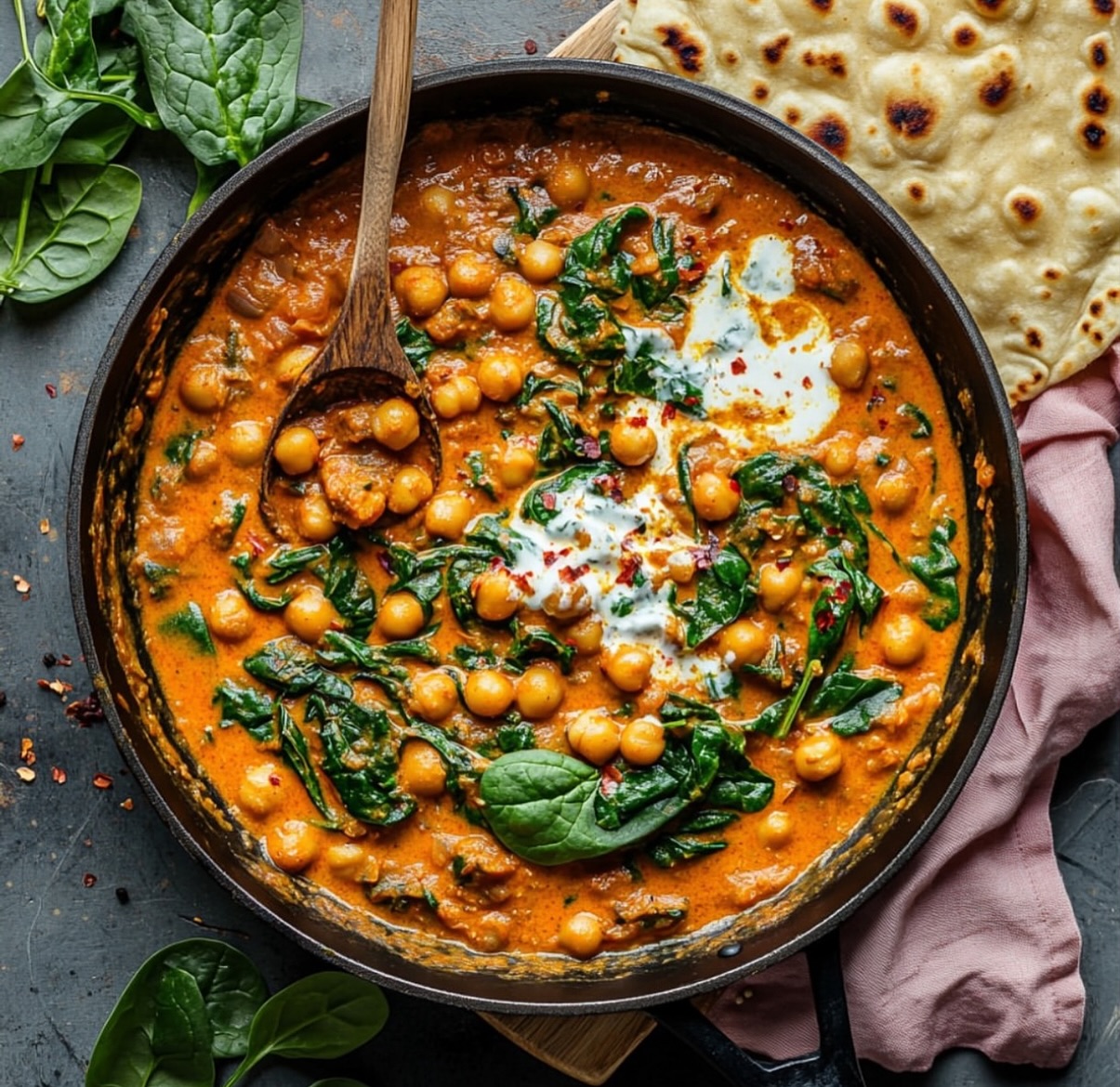 Vegan Harissa Chickpeas with Roasted Tomatoes
