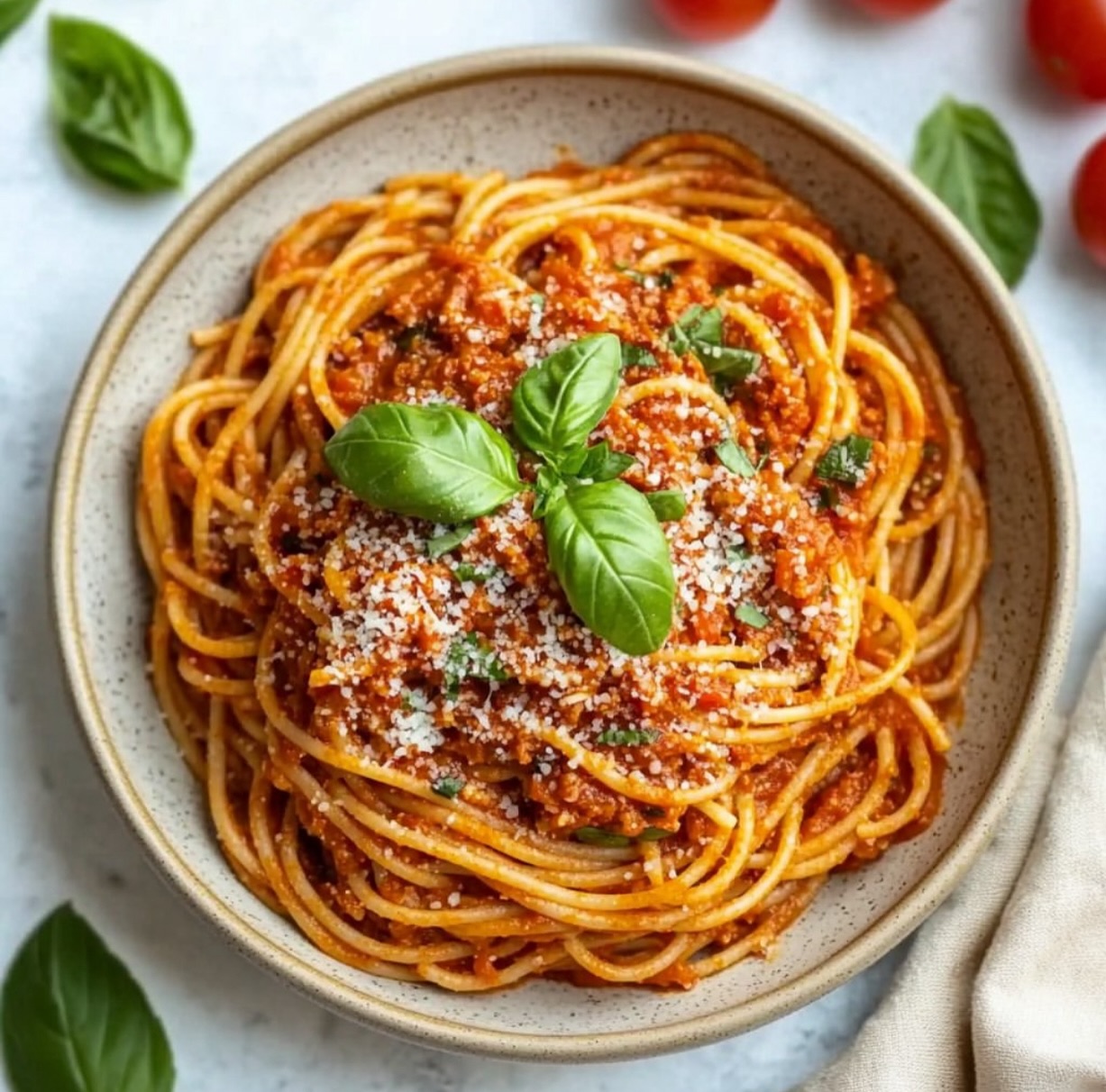 One Pot Spaghetti with Lentil Ragu