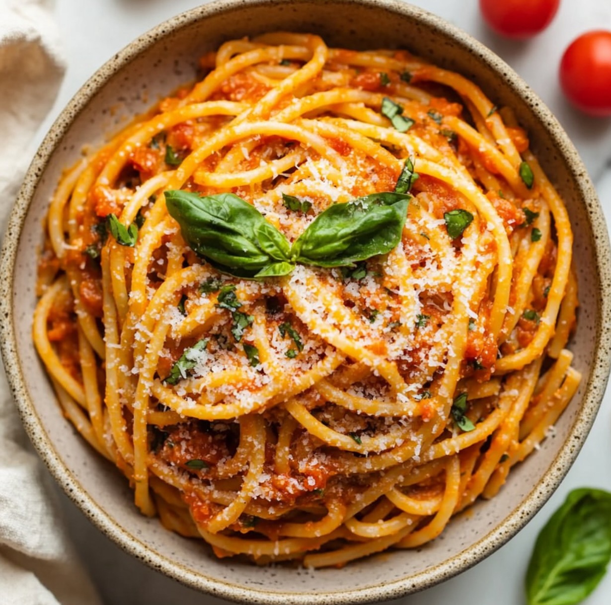 One Pot Spaghetti with Lentil Ragu