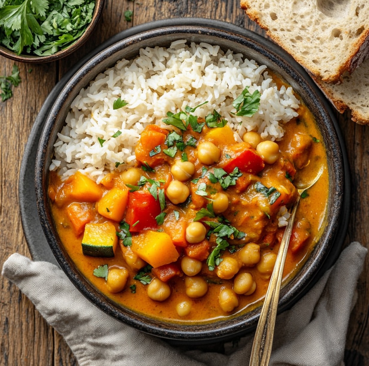 Vegan Vegetable Curry with Pineapple