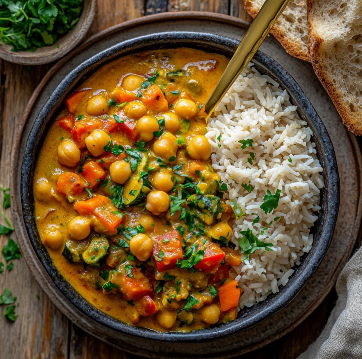 Vegan Vegetable Curry with Pineapple