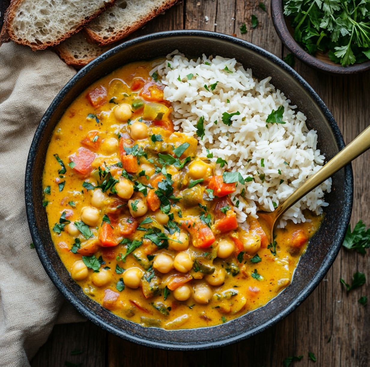 Vegan Vegetable Curry with Pineapple
