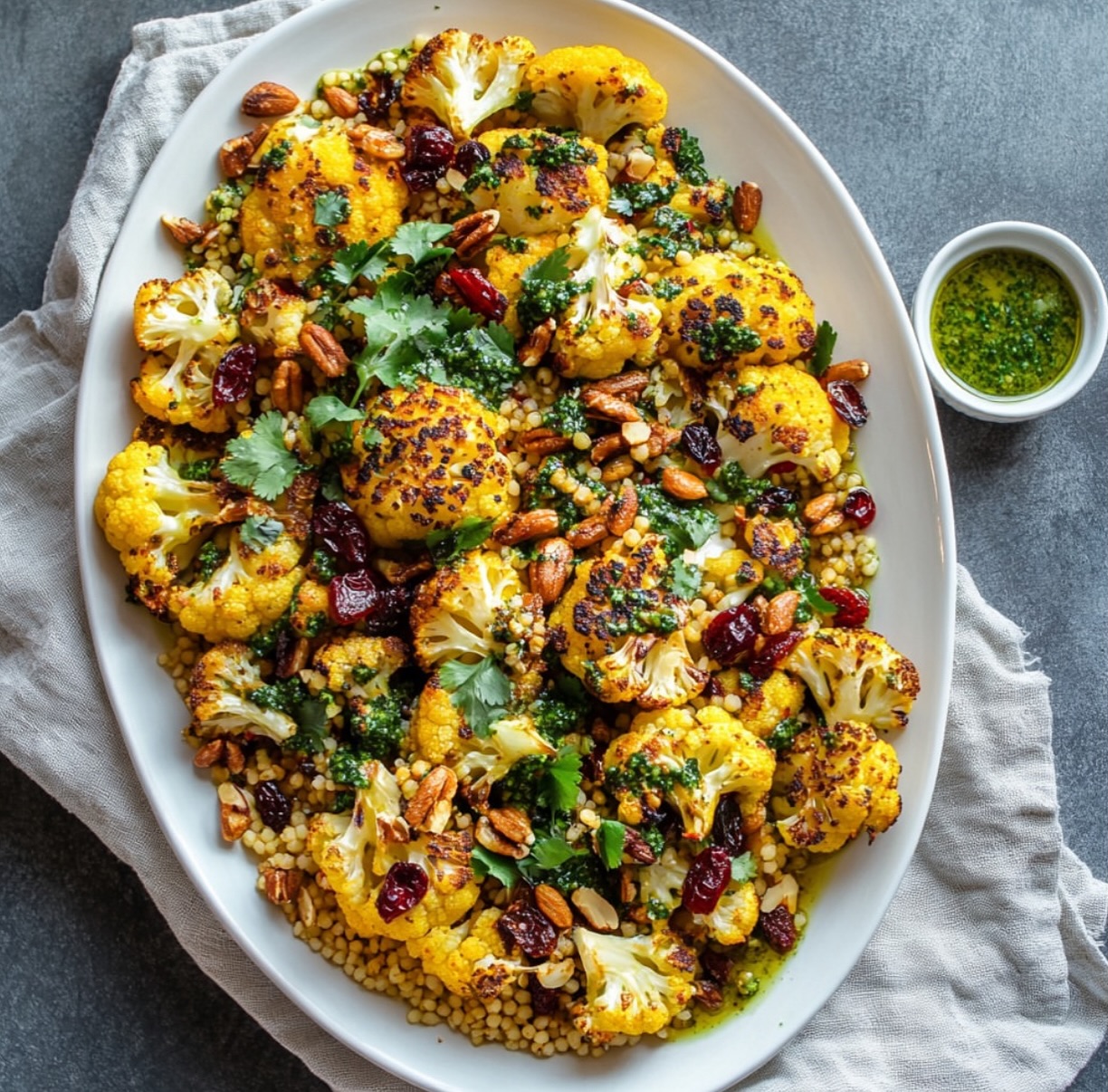Cauliflower Couscous Salad with Zhoug