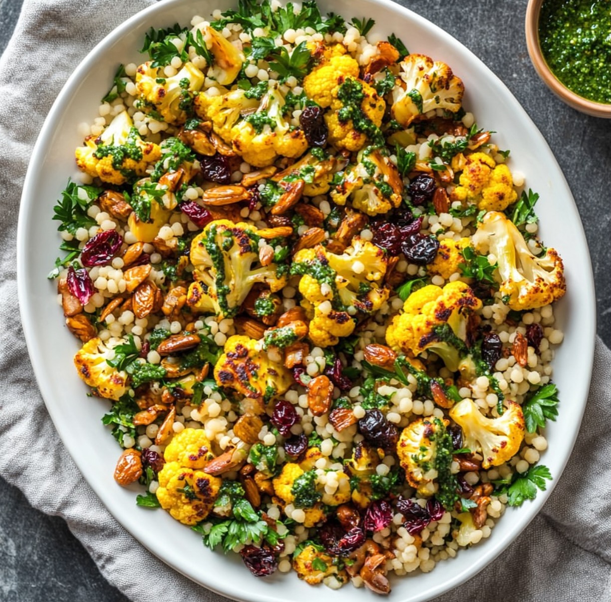 Cauliflower Couscous Salad with Zhoug