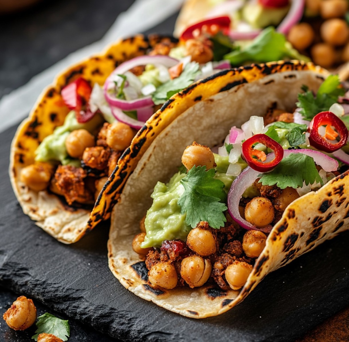 Tempeh Tacos with Avocado Crema