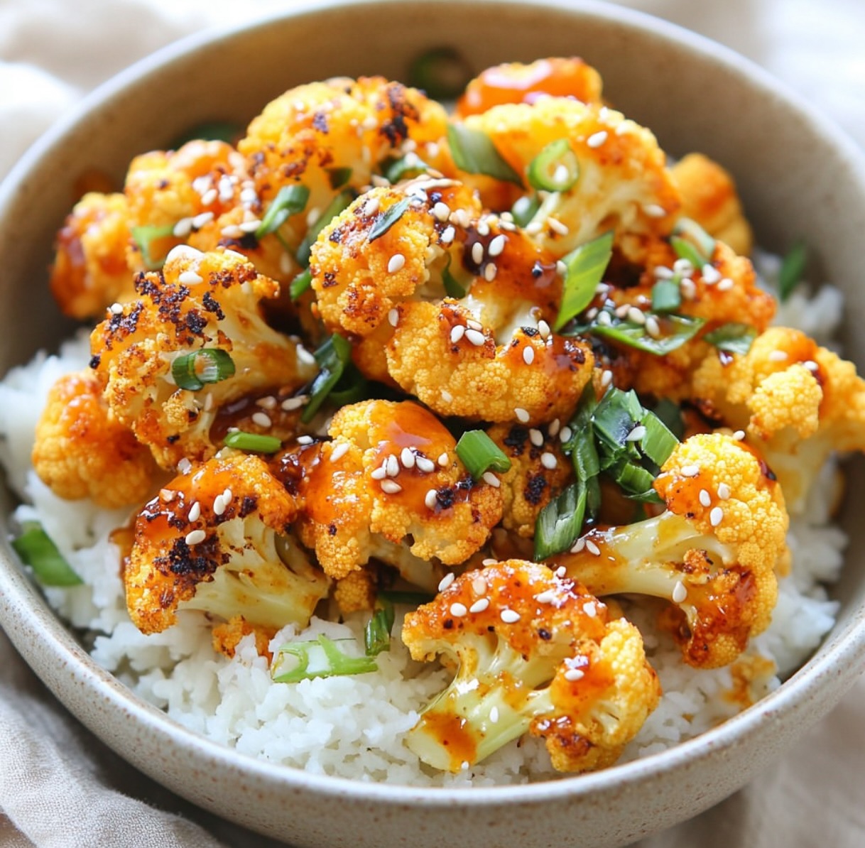 Easy Vegan Sticky Sesame Cauliflower