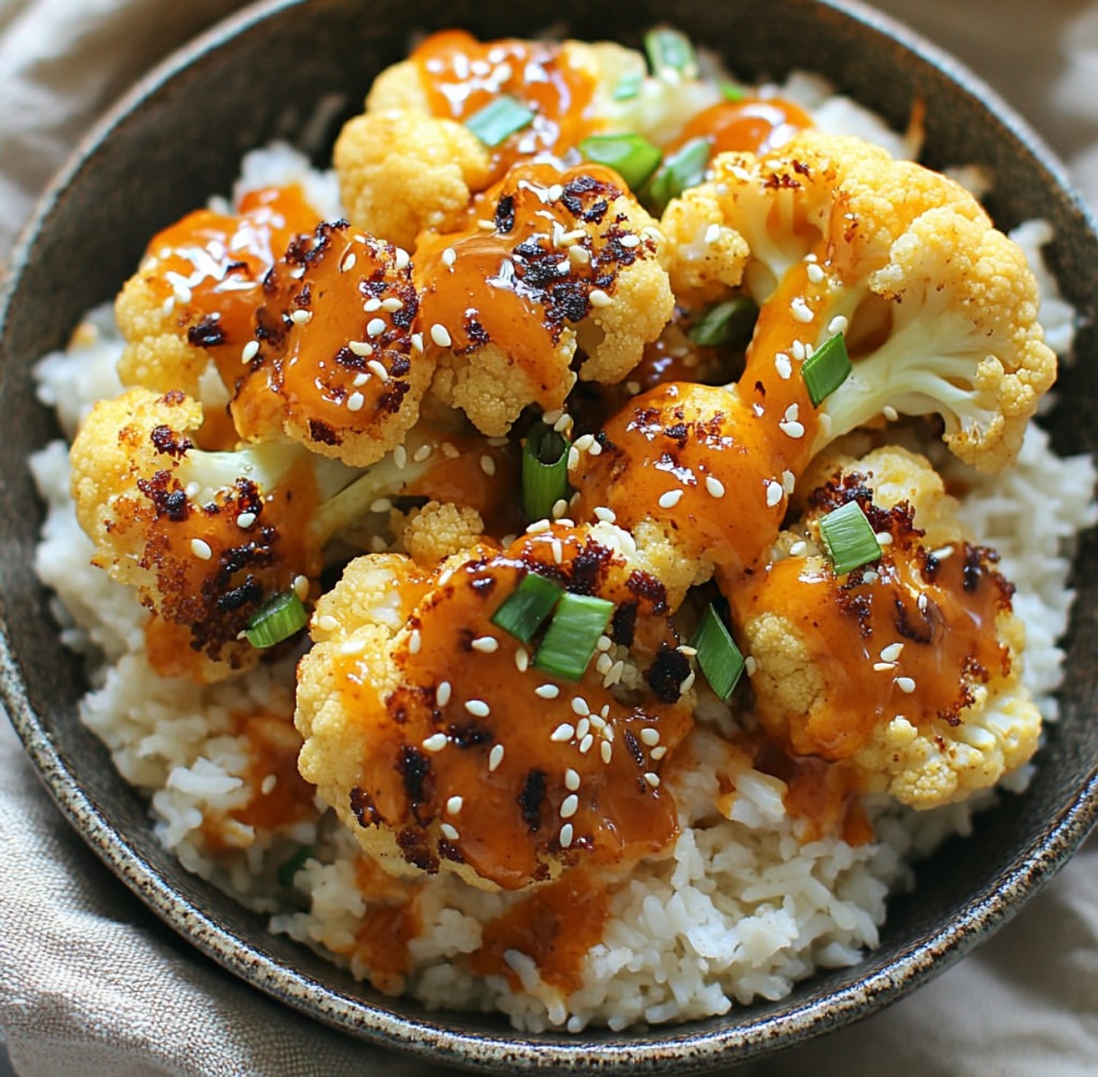Easy Vegan Sticky Sesame Cauliflower