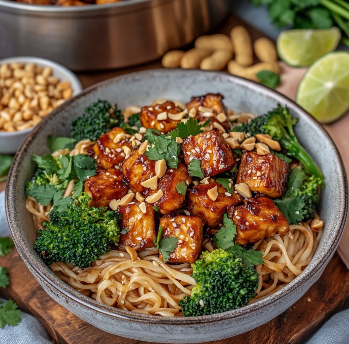 Tempeh Stir-Fry with Peanut Sauce