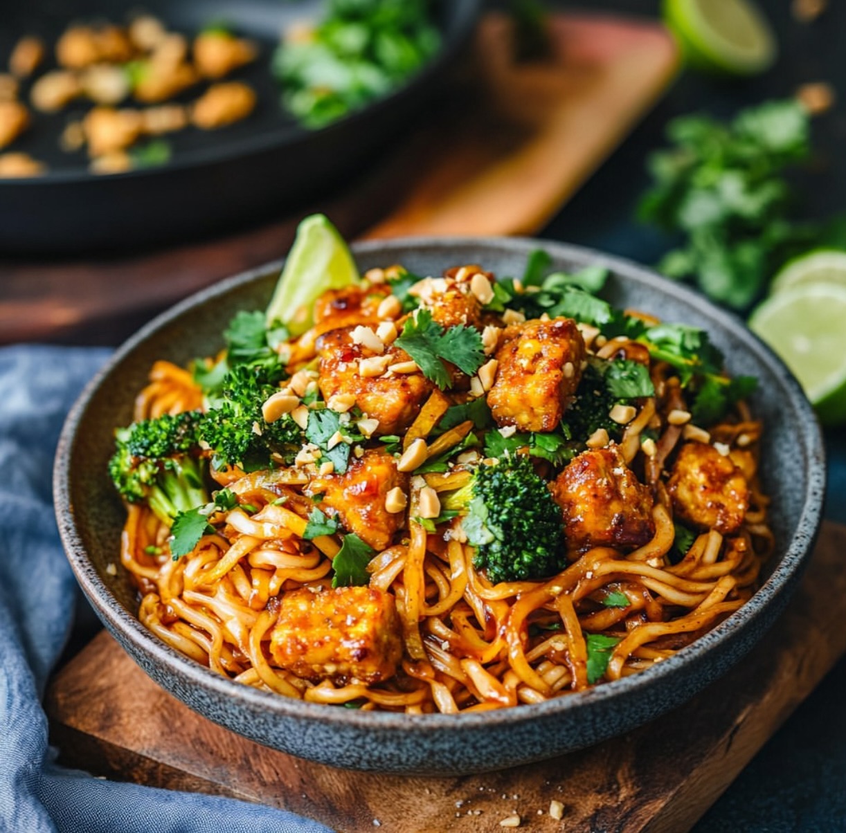 Tempeh Stir-Fry with Peanut Sauce