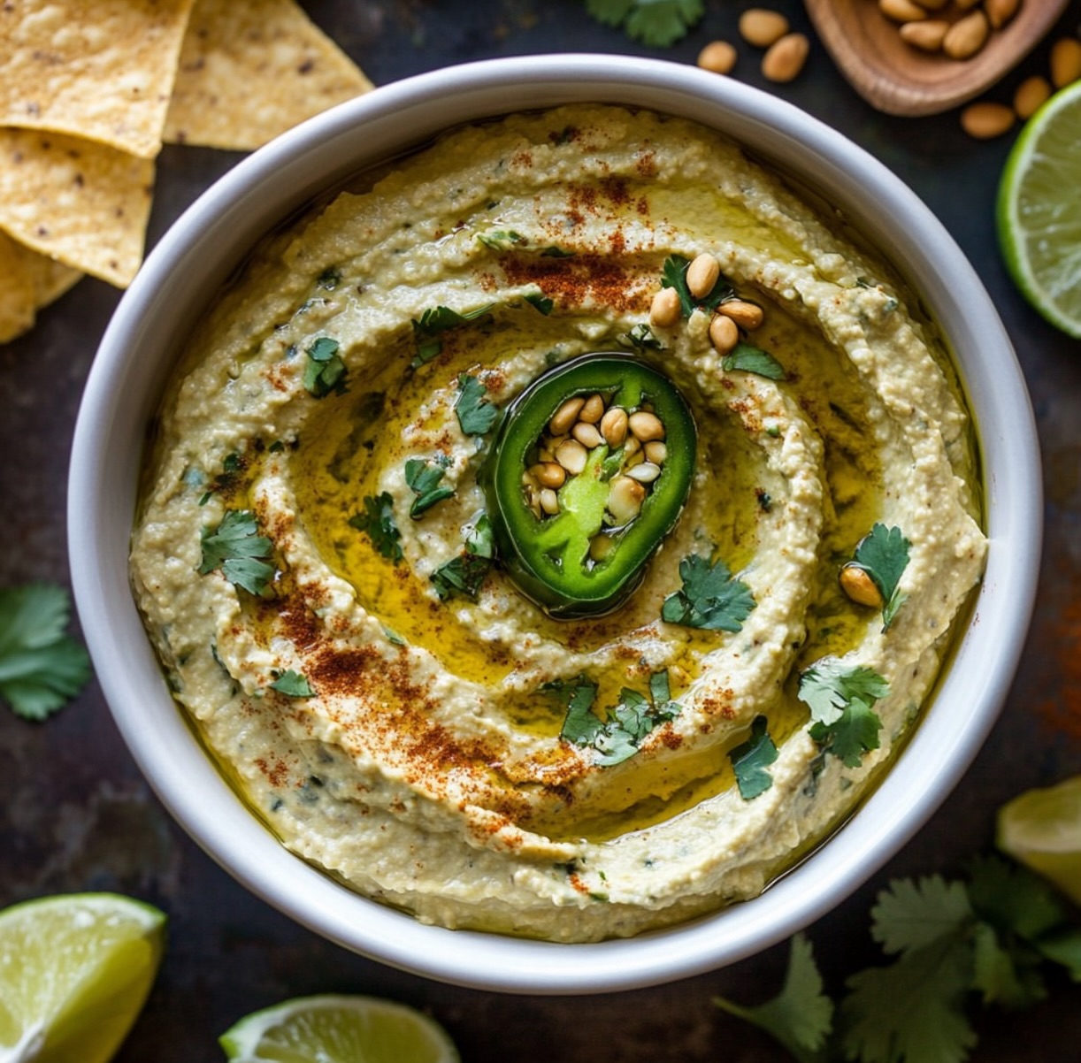 Spicy Roasted Jalapeno Hummus