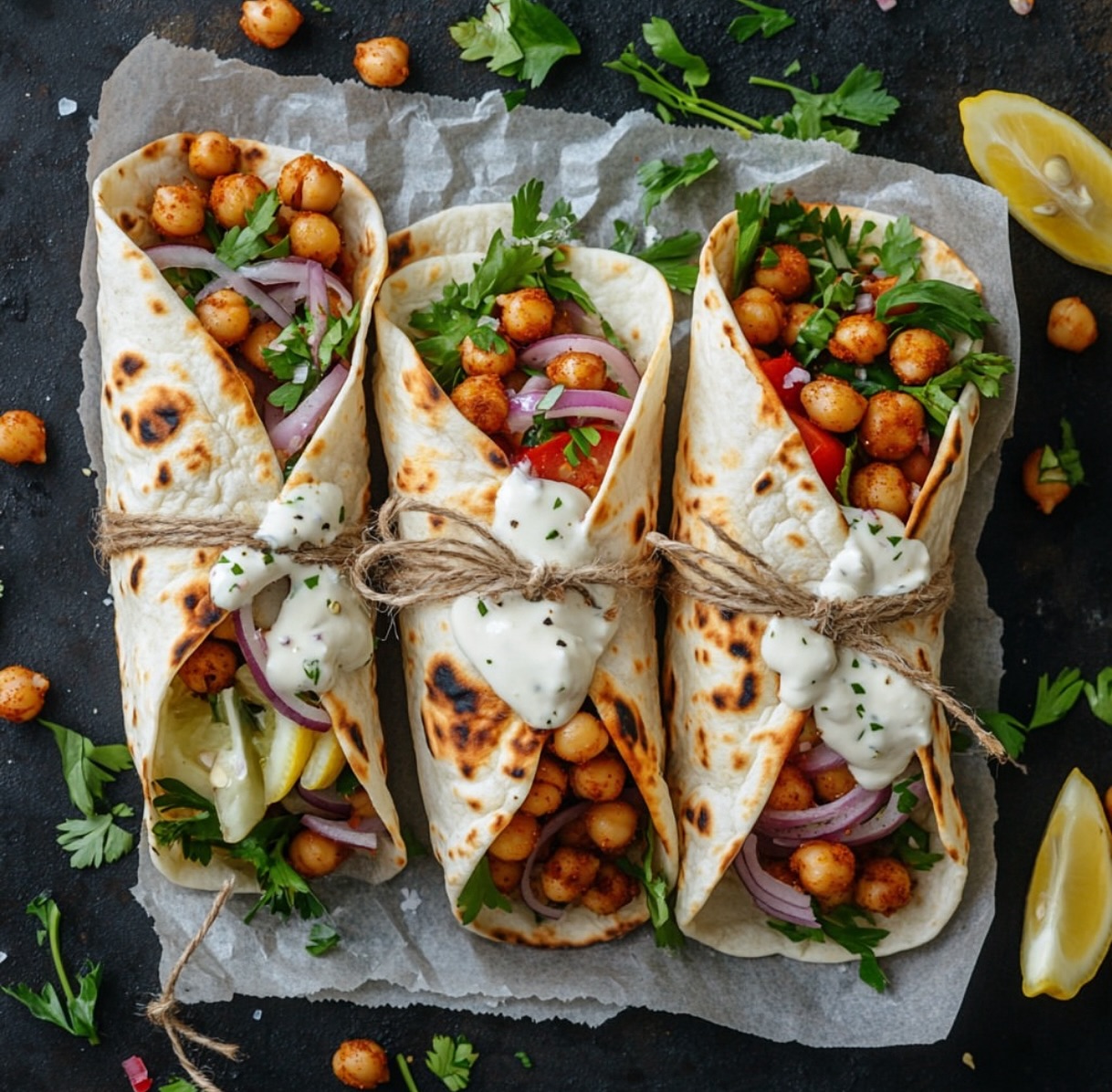 Vegan Chickpea Shawarma Sandwich