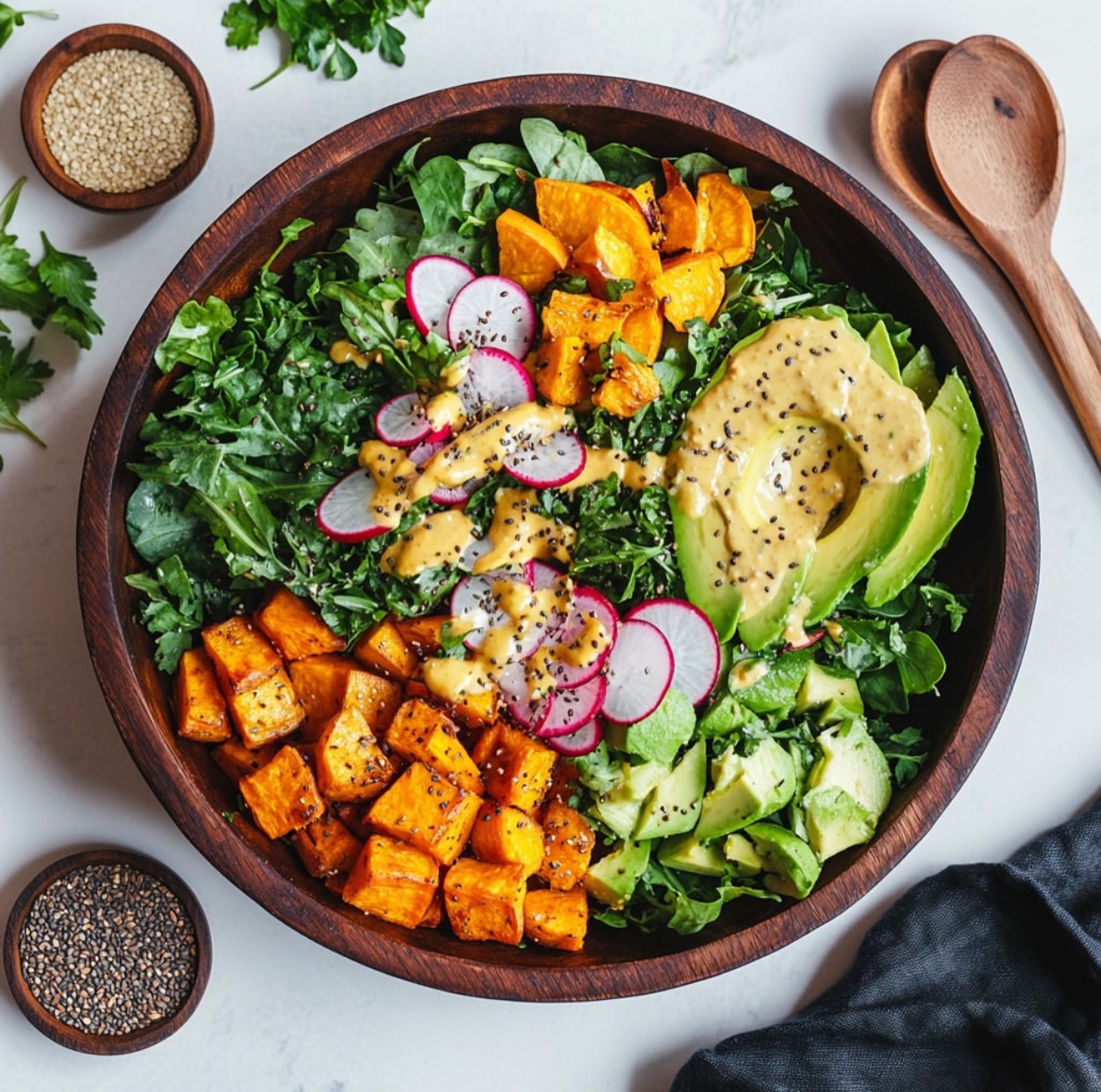 Sweet Potato and Avocado Green Salad