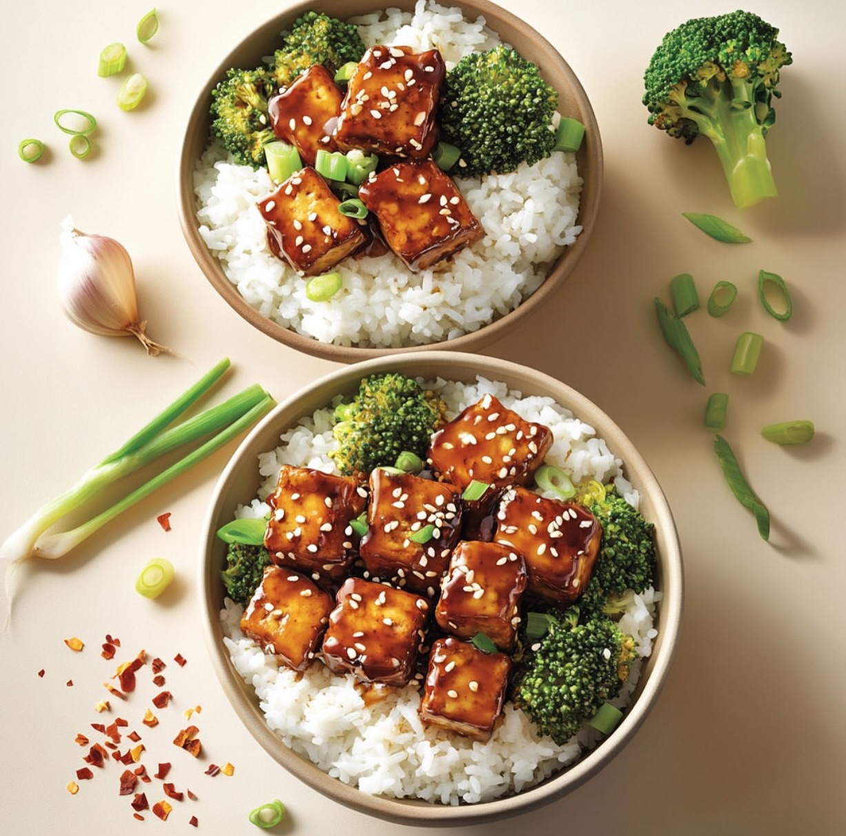 Spicy Garlicky Sesame Tofu