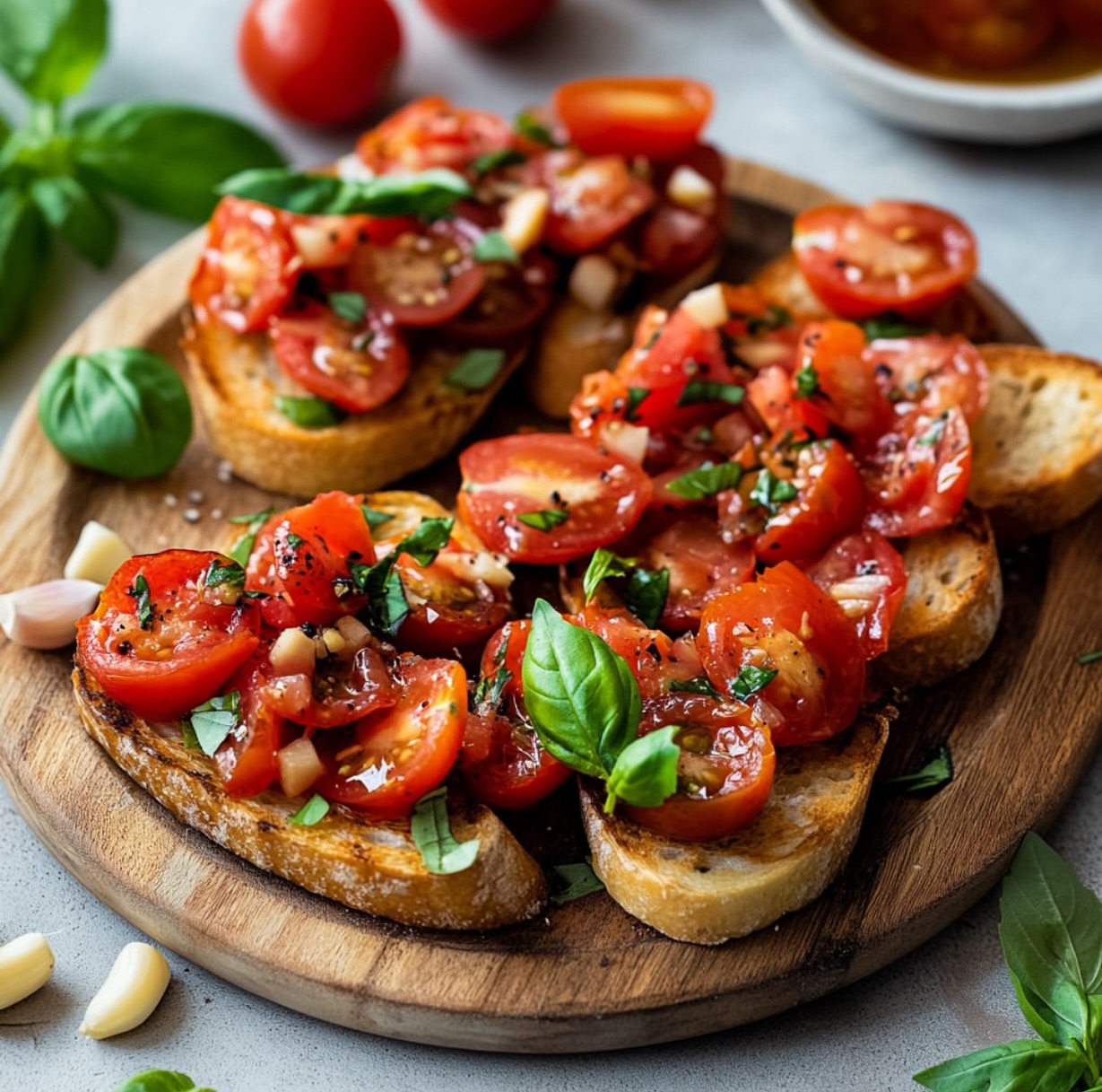 Easy Cherry Tomato Bruschetta