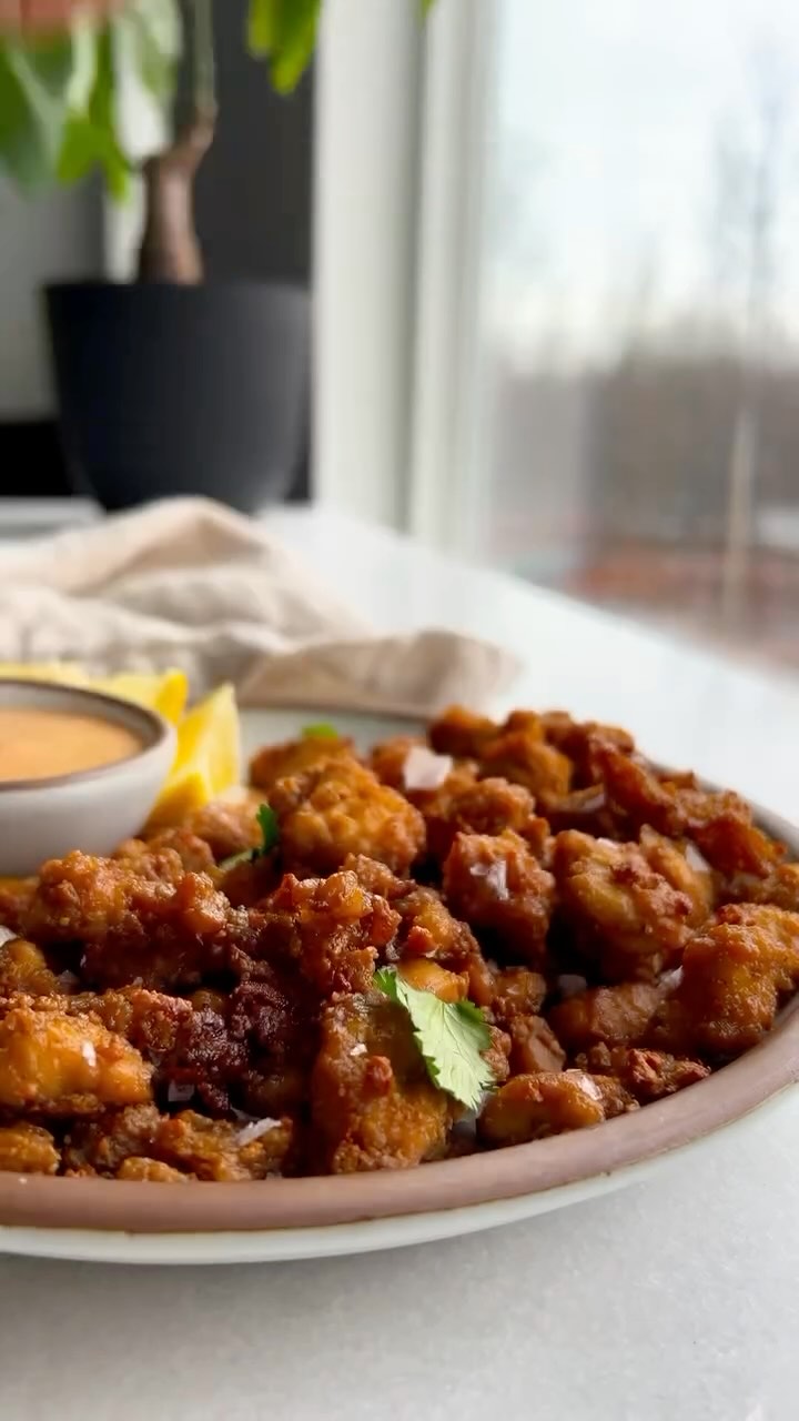 Vegan Tofu Nuggets with Smoky Dipping Sauce