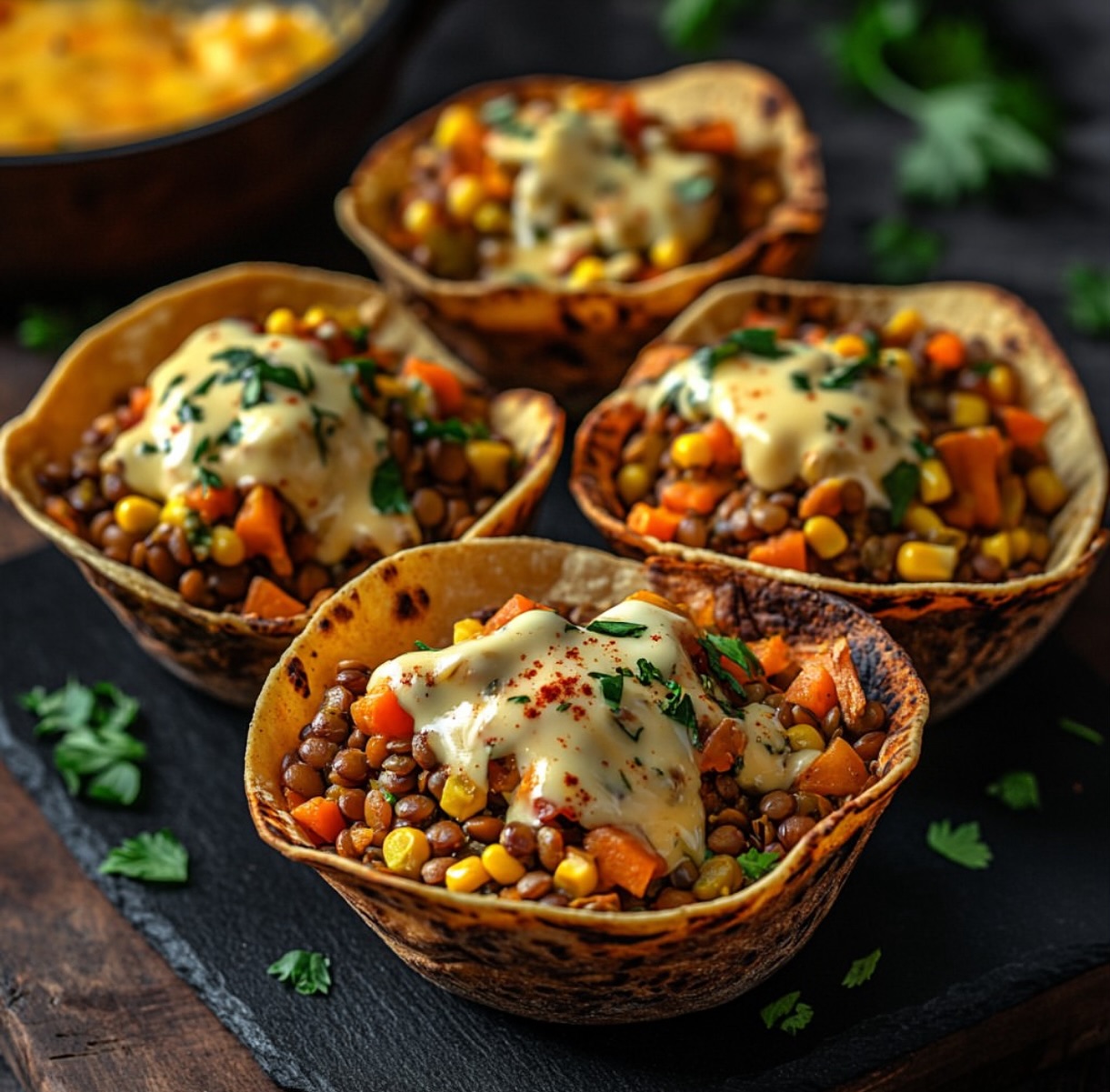 Easy Homemade Vegan Taco Cups