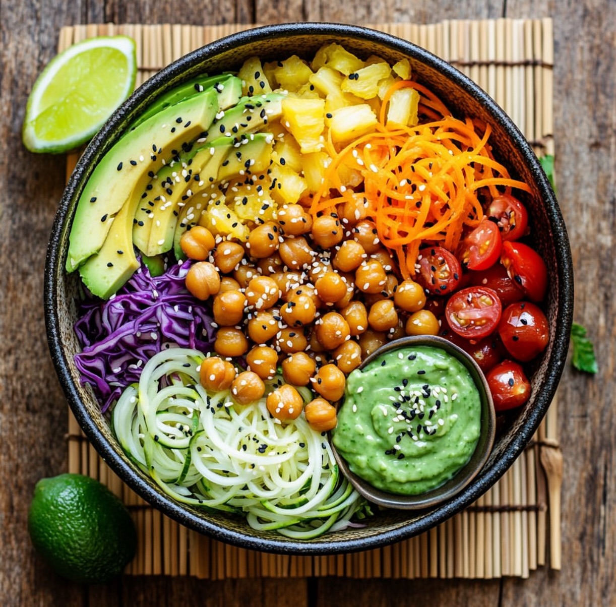 Vegan Buddha Bowl with Avocado Dressing