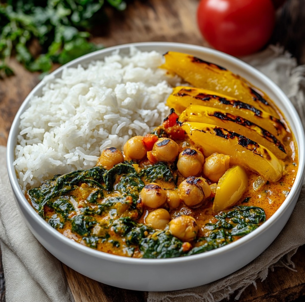 Easy Indian Spinach and Chickpea Curry